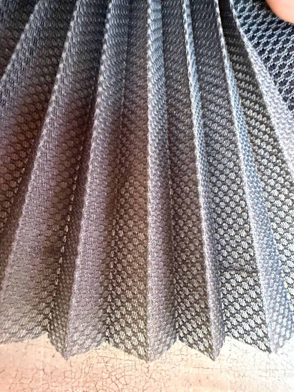 Heavy-duty pet-proof pleated insect screen mesh close-up